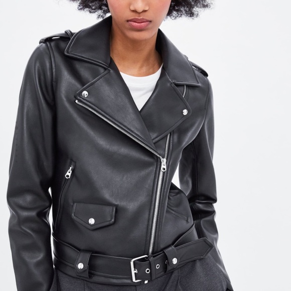 Zara Jackets & Blazers - Zara faux leather jacket